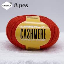LIRISNLY 8 Balls/Pack 400g High Quality Cashmere Yarn, Soft, Warm, Breathable, Easy To Knit, For Knitting Sweaters, Hats, Gloves, Shawls, Blankets, DIY Handicrafts, Furniture Accessories - Multicolor - View 10
