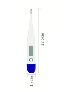Digital Thermometer High Temperature Measurement For Armpit, Mouth, Durable Material White Color - White - View 2