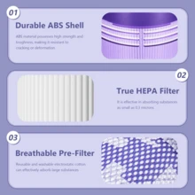 فلاتر تنظيف بالشفط لاستبدال V11 Animal/TorqueDrive/Abso، V15 DT Comp، الموديلات المصنفة SV15، SV14، SV15/SV17، SV22، SV28، رقم الجزء 970013-02، مع فرشاة صغيرة