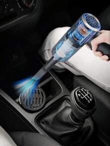 1pc Rechargeable Wireless Car Vacuum Cleaner With Dual Filter, Strong Suction, Portable, Handheld, Mini Dust Blower For Home & Auto