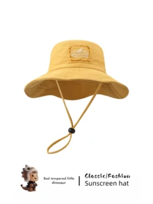 1 قطعة قبعة دلو قابلة للطي ذات حافة عريضة للجنسين، قبعة شمسية للتنزه والصيد، بأسلوب غربي غربي تحمي من الأشعة فوق البنفسجية، قابلة للتعديل