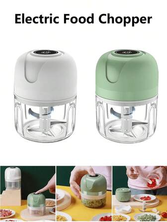 Mini Electric Garlic Chopper Onion Chopper, Creative Multifunctional Vegetable Slicer, USB Charging, Separate Design, Easy To Clean, Garlic Grinder Masher Kitchen Blender, Seasoning And Spice Tools, Food Kitchen Gadget, Auxiliary Food Cooking Machine For Home, Outdoor, Picnic