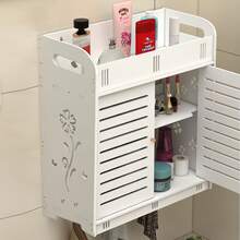 Bathroom Shelf Rack, Wall Mounted Organizer Cabinet For Toiletries, Cosmetics, No Drilling Required Bathroom - Multicolor - View 6