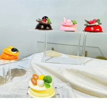 Acrylic Cake Stand, Stackable Square Transparent Cupcake Display Rack, Suitable For Birthday Party, Christmas, Wedding, Graduation - Multicolor - View 6