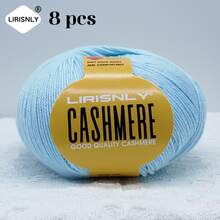 LIRISNLY 8 Balls/Pack 400g High Quality Cashmere Yarn, Soft, Warm, Breathable, Easy To Knit, For Knitting Sweaters, Hats, Gloves, Shawls, Blankets, DIY Handicrafts, Furniture Accessories - Multicolor - View 14
