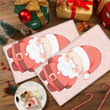 2/4 Pcs Snowman Printed Dish Towels, Christmas Gifts, Christmas Decorations, Super Absorbent Microfiber Modern Towels For Cooking, Baking, Washing Dishes, Cleaning, Hand Towels, Tea Towels, Soft And Highly Absorbent, Kitchen Decor, Gifts For Neighbors, Mothers, Birthdays, Housewarming For Friends, Kitchen Essentials, Daily Necessities - Multicolor - View 7