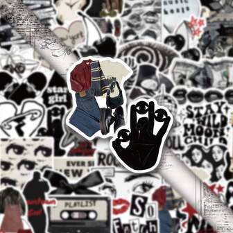 50pcs Y2k Stickers – Waterproof Vinyl Decals For Laptop, Skateboard, Guitar, Suitcase & More – Urban Aesthetic DIY Decoration Gift