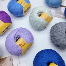 LIRISNLY 8 Balls/Pack 400g High Quality Cashmere Yarn, Soft, Warm, Breathable, Easy To Knit, For Knitting Sweaters, Hats, Gloves, Shawls, Blankets, DIY Handicrafts, Furniture Accessories - Multicolor - View 5