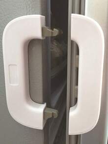 1 X Fridge Door Protection Lock, Plastic Fridge Lock, No Drilling Required, Self-Adhesive Multi-Purpose Fridge/Dishwasher Lock, Fridge Security Lock, Prevents Fridge Door From Not Closing Tightly, Anti-Theft And Anti-Opening - Multicolor - View 8