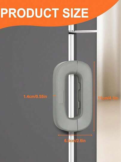 Serrure de réfrigérateur - Facile à installer, conception anti-pincement pour réfrigérateur et appareils électroménagers, amélioration de la sécurité minimaliste, serrure de réfrigérateur, serrure de sécurité pour appareils électroménagers, serrure ovale élégante, serrure en plastique robuste, pas besoin de percer