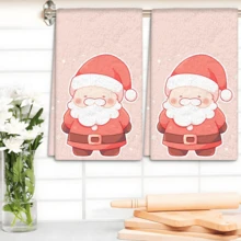 2/4 Pcs Snowman Printed Dish Towels, Christmas Gifts, Christmas Decorations, Super Absorbent Microfiber Modern Towels For Cooking, Baking, Washing Dishes, Cleaning, Hand Towels, Tea Towels, Soft And Highly Absorbent, Kitchen Decor, Gifts For Neighbors, Mothers, Birthdays, Housewarming For Friends, Kitchen Essentials, Daily Necessities - Multicolor - View 12