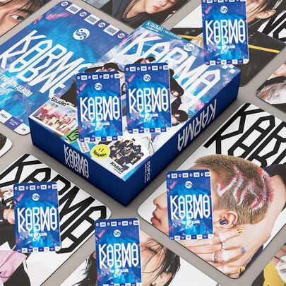 1 set/55 piezas Nuevo Merchandising de Fandom KARMA, que incluye tarjetas pequeñas, pósters, tarjetas LOMO, impresión de alta definición a doble cara, set de postales coleccionables, un regalo sorpresa para fans y amigos