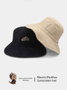 1 قطعة قبعة دلو قابلة للطي ذات حافة عريضة للجنسين، قبعة شمسية للتنزه والصيد، بأسلوب غربي غربي تحمي من الأشعة فوق البنفسجية، قابلة للتعديل