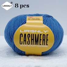 LIRISNLY 8 Balls/Pack 400g High Quality Cashmere Yarn, Soft, Warm, Breathable, Easy To Knit, For Knitting Sweaters, Hats, Gloves, Shawls, Blankets, DIY Handicrafts, Furniture Accessories - Multicolor - View 22