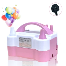 AOYI مضخة بالون كهربائية محمولة ذات فوهتين ومقطع، نافخ بالون كهربائي موفر للوقت، مناسب لديكورات الحفلات والتجمعات، مناسب كهدايا تخرج وحفلات عزوبية وتخرج وعودة الضيوف في الأعراس وديكورات هالوين وعيد الميلاد وديكورات الزفاف وديكورات الغرف