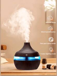 Humidifier Electric Aroma Air Diffuser Wood Ultrasonic Air Humidifier Essential Oil Aromatherapy Cool Mist Maker For Home