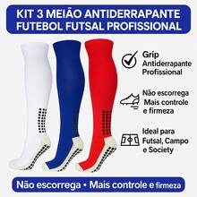 Kit 3 Professional Non-Slip Socks Futsal Football Grip Halloween Spring Festival Other Warm Fabric Underwear And Sleepwear > Men's Socks > Men's Sports Socks - 黑與白 - 查看 1
