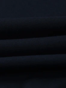 女式宽松图案印花圆领运动衫，休闲长袖套头衫，适合秋冬季 - 藏蓝色 - 查看 6