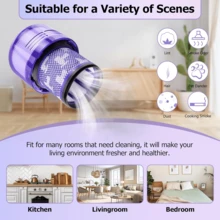 فلاتر تنظيف بالشفط لاستبدال V11 Animal/TorqueDrive/Abso، V15 DT Comp، الموديلات المصنفة SV15، SV14، SV15/SV17، SV22، SV28، رقم الجزء 970013-02، مع فرشاة صغيرة