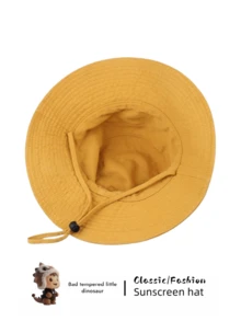 1 قطعة قبعة دلو قابلة للطي ذات حافة عريضة للجنسين، قبعة شمسية للتنزه والصيد، بأسلوب غربي غربي تحمي من الأشعة فوق البنفسجية، قابلة للتعديل