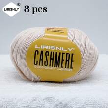 LIRISNLY 8 Balls/Pack 400g High Quality Cashmere Yarn, Soft, Warm, Breathable, Easy To Knit, For Knitting Sweaters, Hats, Gloves, Shawls, Blankets, DIY Handicrafts, Furniture Accessories - Multicolor - View 21