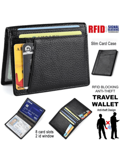 Ultra-Thin Soft Wallet PU Mini Credit Card Clip Wallet Thin Small Card Clip Men's Wallet For Men Wallet Mini Wallet Purse Wallet Card Wallet