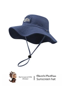 1 قطعة قبعة دلو قابلة للطي ذات حافة عريضة للجنسين، قبعة شمسية للتنزه والصيد، بأسلوب غربي غربي تحمي من الأشعة فوق البنفسجية، قابلة للتعديل