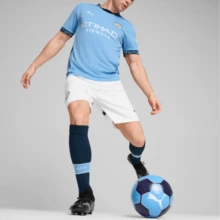 SS24 Manchester City Football Club Series Casual Elastic Loose Sports Shorts White Bottoms Men