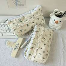 1个蕾丝铅笔盒、小型花卉文具收纳袋和化妆包。学生文具必备，非常适合返校季。 - 多色 - 查看 3