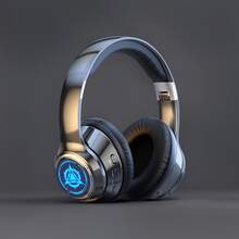 Halloween Must Have: RGB Breathing Lights Wireless Headphone Dynamic RGB Breathing Lights Wireless Headphone Ultra 200H Battery Life, 99D Immersive Surround Sound With Crystal Clear Noise Cancelling Mic, All-Day Comfort & Universal Compatibility Gift For Girls & Boys