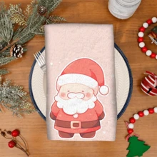 2/4 Pcs Snowman Printed Dish Towels, Christmas Gifts, Christmas Decorations, Super Absorbent Microfiber Modern Towels For Cooking, Baking, Washing Dishes, Cleaning, Hand Towels, Tea Towels, Soft And Highly Absorbent, Kitchen Decor, Gifts For Neighbors, Mothers, Birthdays, Housewarming For Friends, Kitchen Essentials, Daily Necessities - Multicolor - View 3