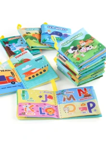 9 Stile von Stoffbüchern für Kleinkinder und Kleinkinder, Frühpädagogische Spielzeuge, Meerestiere, Palm Bücher, die nicht zerrissen werden können, mehrere kognitive Baby-Stoffbücher