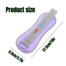 可调节健身腕踝支撑带 - 力量训练、跑步、健身沙袋，涤纶材质，多种颜色可选（紫色、粉色、黑色、灰色），瑜伽负重沙袋单个0.5公斤，适合户外跑步腕部和腿部负重训练，室内舞蹈沙袋，面料光滑舒适，4种颜色可选，力量训练器材，健身配件 - 彩色 - 查看 5