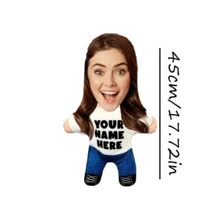 Cojín personalizado con foto, diseño de dibujos animados lindos, pantalones azules, cojín personalizado con retrato, impresión a doble cara, cojín de sofá, regalo de cumpleaños único, Navidad, Halloween, Acción de Gracias, para familia y amigos, para familia, decoraciones de fiesta de Sweet 16 - Sube fotos para personalizar almohadas. - Ver 19