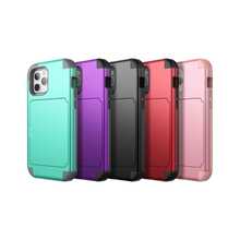 Wallet Case With Credit Card Holder & Hidden Mirror, Three Layer Shockproof Heavy Duty Protection Protective Cover For IPone 15Promax/14Promax/13/14/11 - 黑色 - 查看 6