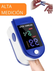 Oximetro digital de dedo indice con pantalla LED oxigeno en la sangre pediatrico medicion precisa saturacion SpO2 pulso pantalla clara compacto portatil ligero ideal para monitoreo en casa deportes viajes control de salud cuidado infantil garantia segura - azul real - Ver 3