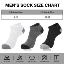 6 双/10 双男士休闲网球袜、迷你中筒袜、剪腿袜、白色网球袜、冬季网球袜、黑色网球袜、除臭、运动、透气（大码）、适合日常穿着、室内和室外。以及女士袜子 - 运动休闲袜
