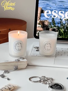 <静谧奢华，温柔香氛>，3/盒/1pc创意沙杯蜡烛盒，香薰蜡烛，采用天然大豆蜡制成，多种香味供您选择。纯天然植物香氛，花果香调，适合送给女朋友、礼物、母亲节、女生、情人节礼物