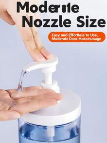 1个/2个 300毫升/500毫升/1000毫升 宽口可重复灌装泵瓶 | 防漏旅行分装瓶，适用于沐浴露、精油、洗手液（优雅白色瓶盖）