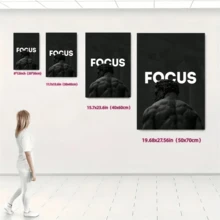 1 pieza Póster de arte de pared inspirador y motivacional - Citas positivas para oficina, gimnasio, decoración del hogar - Regalos de aliento - Frases positivas para decoración de paredes - Arte de pared de emprendedor - Pósteres de arte de pared vintage sin marco