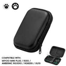 DATA FROG Case For Anbernic R36S RG35XX Plus Miyoo Mini Plus R35S RGB20S EVA Cover Portable Bag Gaming Accessories - Black - View 3