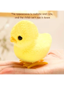 Mini跳躍雞/鴨玩具，模擬毛絨跳躍鴨互動玩具，小動物，生日禮物