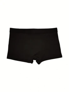 1 Quần lót boxer nam màu đen, họa tiết mặt cười vui nhộn, thoải mái & ôm sát, & phong cách, vải mềm, độ co giãn trung bình, dành cho thể thao, giải trí, tập thể dục, đồ lót thời trang tối giản - màu đen - Xem 3