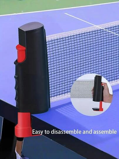Rede de Tênis de Mesa Telescópica Portátil para Uso Interno/Externo, Altura Ajustável, Ideal para Ação de Graças, Natal, Halloween e Eventos de Festa, Equipamento de Festa | Rede de Altura Ajustável | Construção Durável