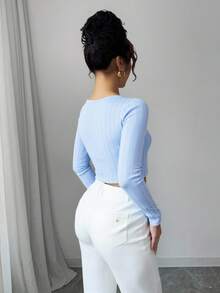 DUKEZA Women Tops - Baby Blue - View 2