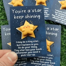 5/10 piezas ¡talla grande vendido de YOOX! Adorables tarjetas con forma de estrella de 8x5,5 cm para iluminar su brillo interior. Perfectas para deseos de cumpleaños, aliento, deseos de recuperación, etiquetas de regalo para fiestas, motivación académica, Navidad, Acción de Gracias y difundir energía positiva.