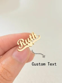 Customized Stainless Steel Earrings, Heart & Letter Earrings, Ideal Gifts For Couples, Friends, Family, Mother's Day, Fashionable, Autumn, Retro, Simple, Casual, Personalized, Unique Gifts For Girlfriend, Mom, Family, Friends, Daughter For Anniversary, Valentine's Day, Mother's Day, Birthday, Graduation, Daily Wear, Wedding, Prom