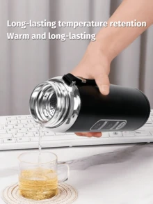 1L/33.81oz Thermal Water Bottle Keep Cold And Hot Water Bottle For Water Tea Coffee Vacuum Flasks Stainless Steel Bottle Can Be Used As A Water Cup Back To School