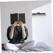 Invisible Bookshelf, Hidden Floating Shelf, Wall Hanging Book Storage Shelf, Wall Decoration, Aesthetic Room Decoration, Living Room, Study, Office, Bedroom Storage And Organization Room Decor - 白色 - 查看 7