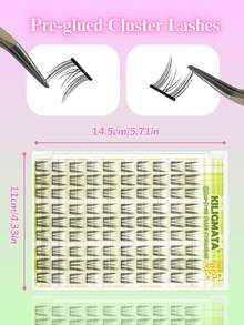 90 racimos de pestañas postizas de estilo pop con efecto de ojo de gato y rizo C, autoadhesivas y voluminosas. Grosor de 0,05 mm, longitud mixta de 7-14 mm. Juego de pestañas postizas para extensiones sin necesidad de pegamento. Mechones ligeros y hechos a mano con imitación de pelo de marta, adecuados para estilos de ojos de zorro y cómicos. Naturalmente esponjosas, ligeras y reutilizables.